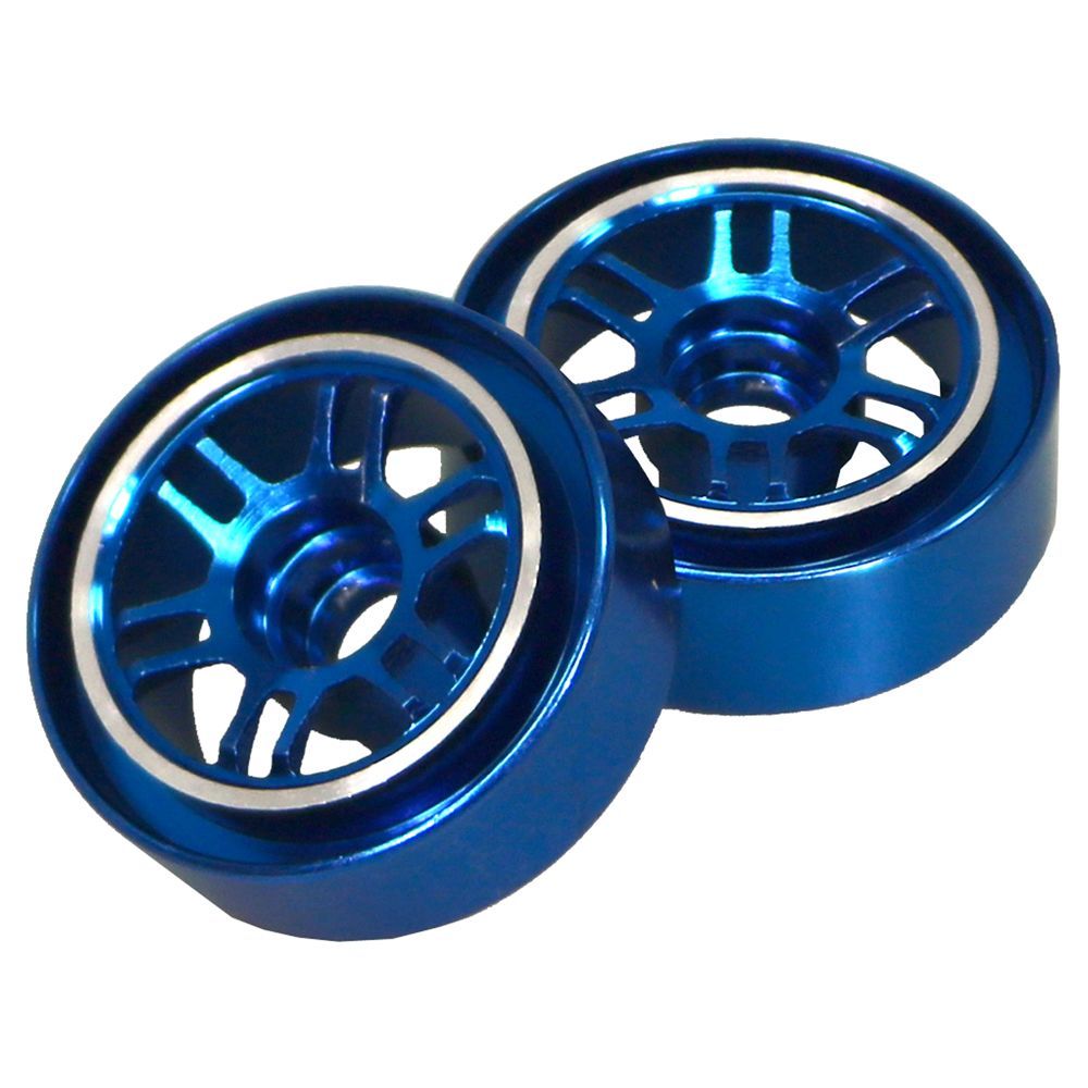 ▲ミニッツオーバーランドデュアル6スポーク（ブルー）アルミホイール,イーグル1946-BL（ゆうパケット）