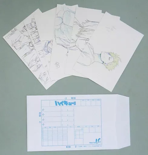 ポストカード(キャラクター)　梟谷学園＆音駒 カット袋入り原画ポストカードセット(6枚入) 「ハイキュー!! アニメ原画展 ファイナルセット」二手