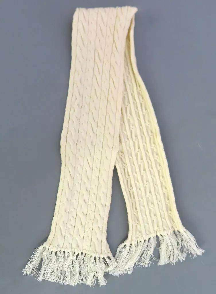 ドールアクセサリー　SD/DD用 ケーブル編みマフラー(アイボリー) 「ラ・ペルソナーレコレクション ブルーレーベル」 ボークスショップ＆ホビー天国ウェブ限定