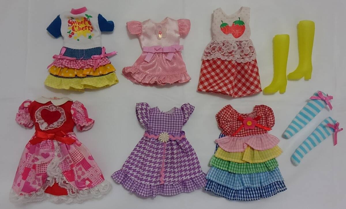 【丸-1273】■タカラトミー■リカちゃん 服/ロングブーツ/靴下【計8点】まとめ売り■廃盤品/レア/かわいいレトロ調☆（IS）