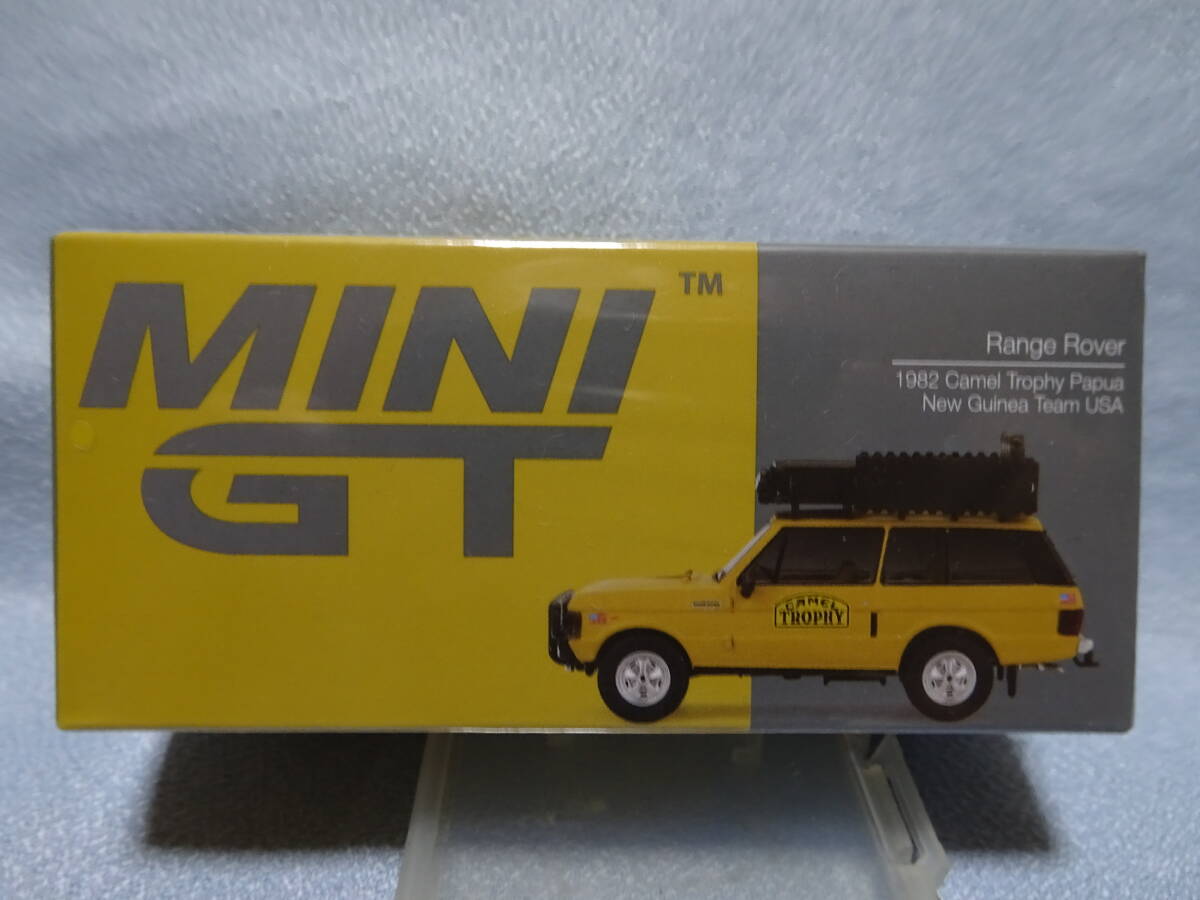 未開封新品 MINI GT 509 Range Rover1982Camel Trophy Papua New Guinea Team USA 左ハンドル