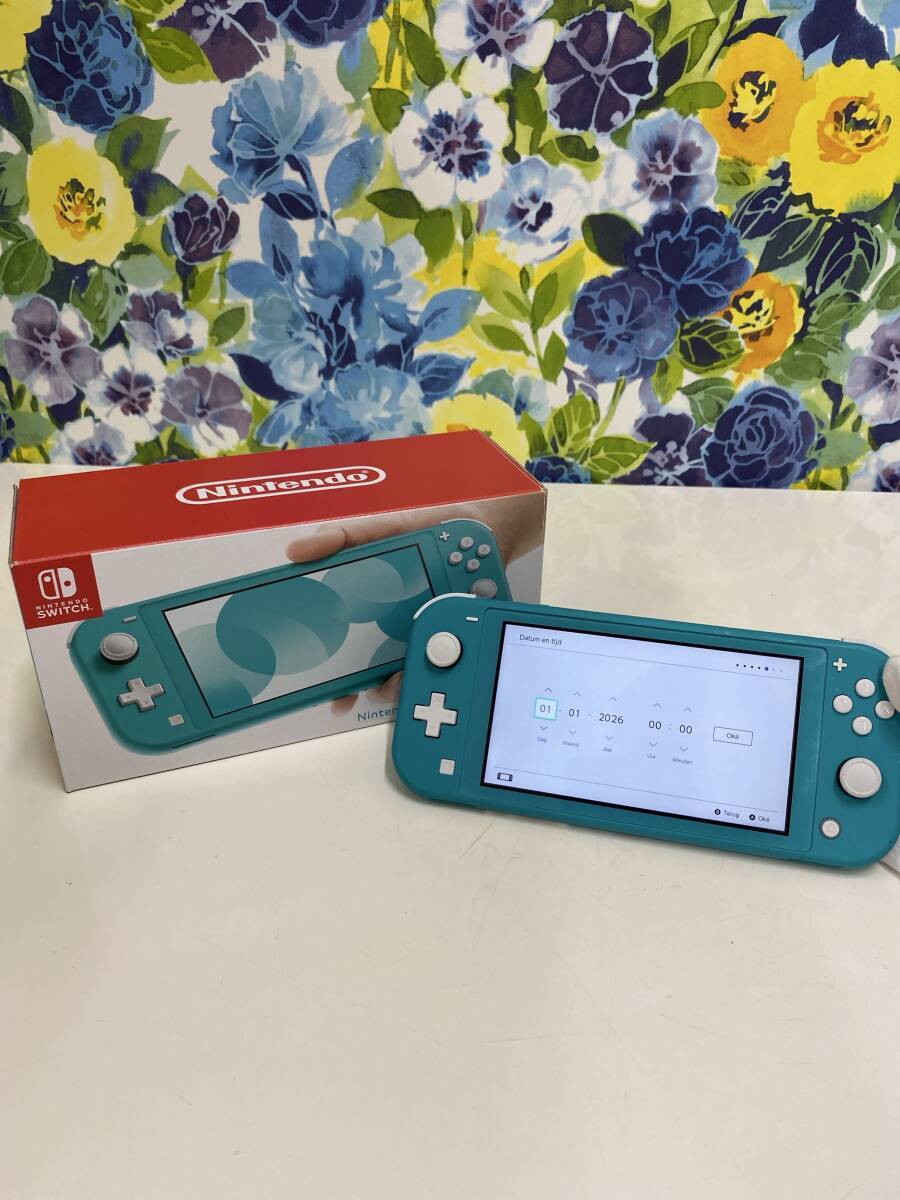 □1018 Nintendo 任天堂 switch Lite スイッチライト HDH-001 本体のみ 箱あり ターコイズ 初期化 通電確認済 現状品