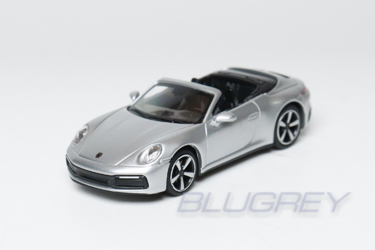ミニチャンプス 1/87 ポルシェ 911 (992) カレラ 4S カブリオレ 2019 シルバー MINICHAMPS Porsche 911 Carrera HOスケール