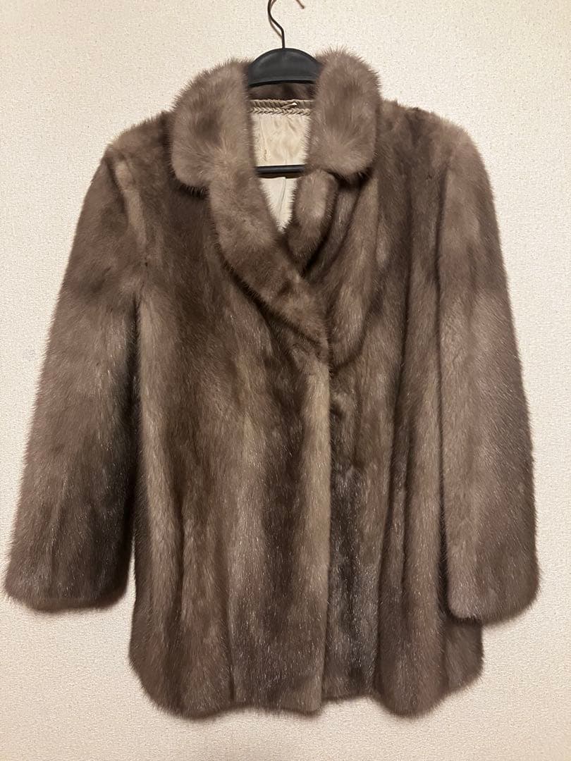 リアルファー　ミンク　毛皮コート有些许损伤或污渍