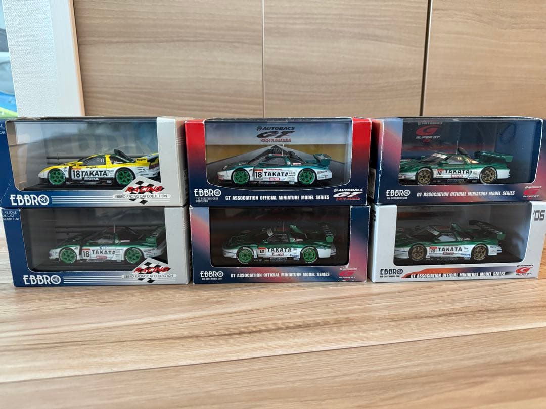 EBBROTAKATADOME NSX 1/43 6台セット　2003〜2006EBBRO;没有明显的损伤或污渍
