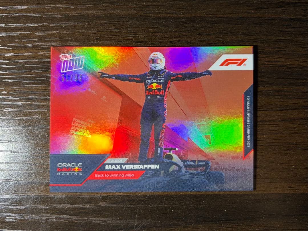 topps now verstappen F1カード 71/99没有明显的损伤或污渍