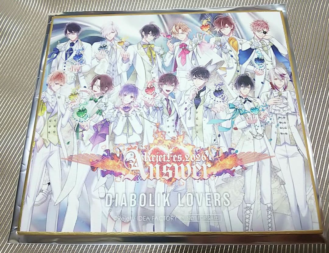 【新品未使用】リジェフェス 色紙 DIABOLIK LOVERS未使用