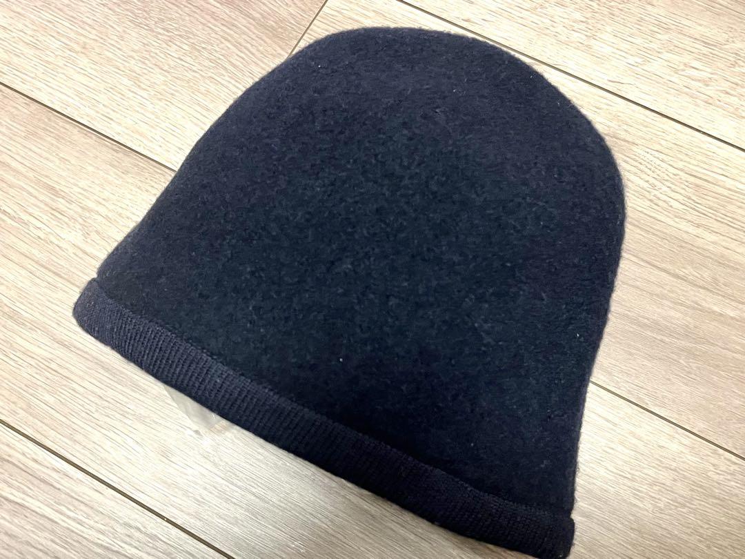 SCHA シャー ウールニット帽 ネイビー