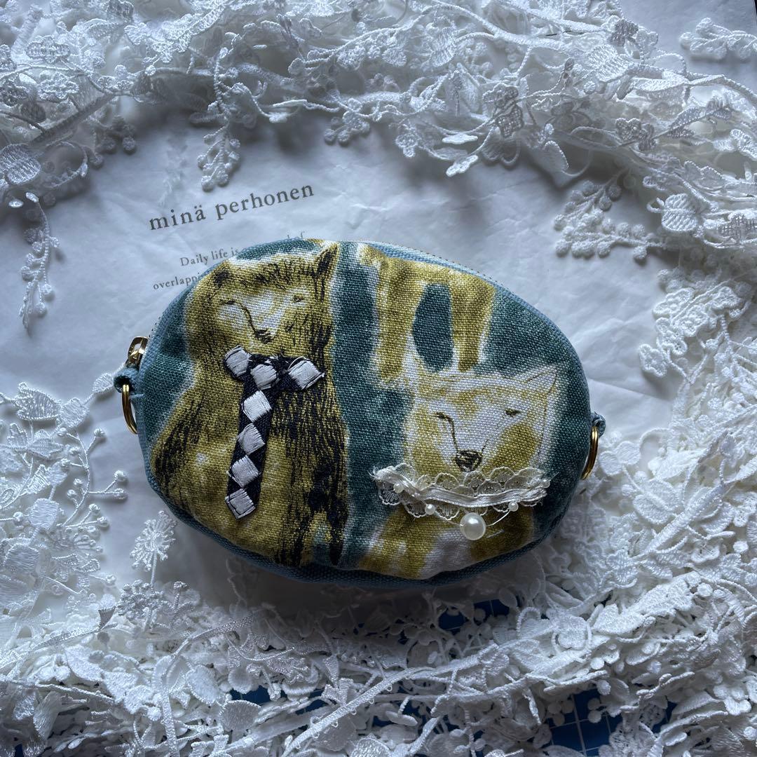 ミナペルホネン　ちょっぴりおしゃれしたalive マチ付きポーチ　ハンドメイド♪