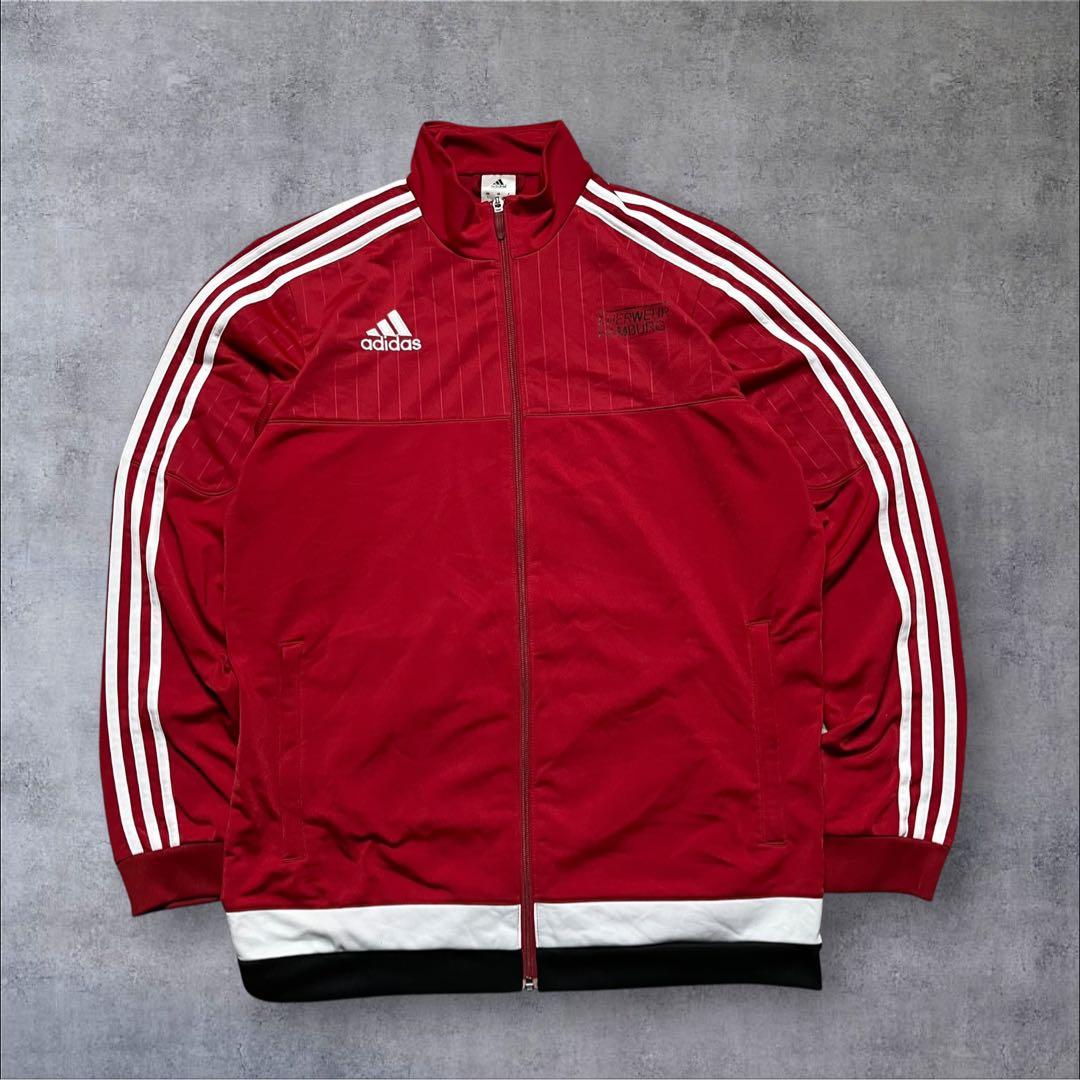 アディダス ドイツ トラックジャケット ハンブルク消防局 一点もの レッド