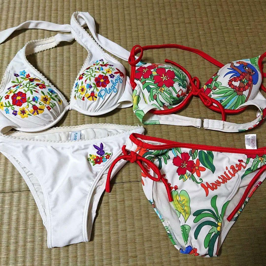 Playboy 刺繍入りセパレート水着 ビジュ付き水着 ２着セット