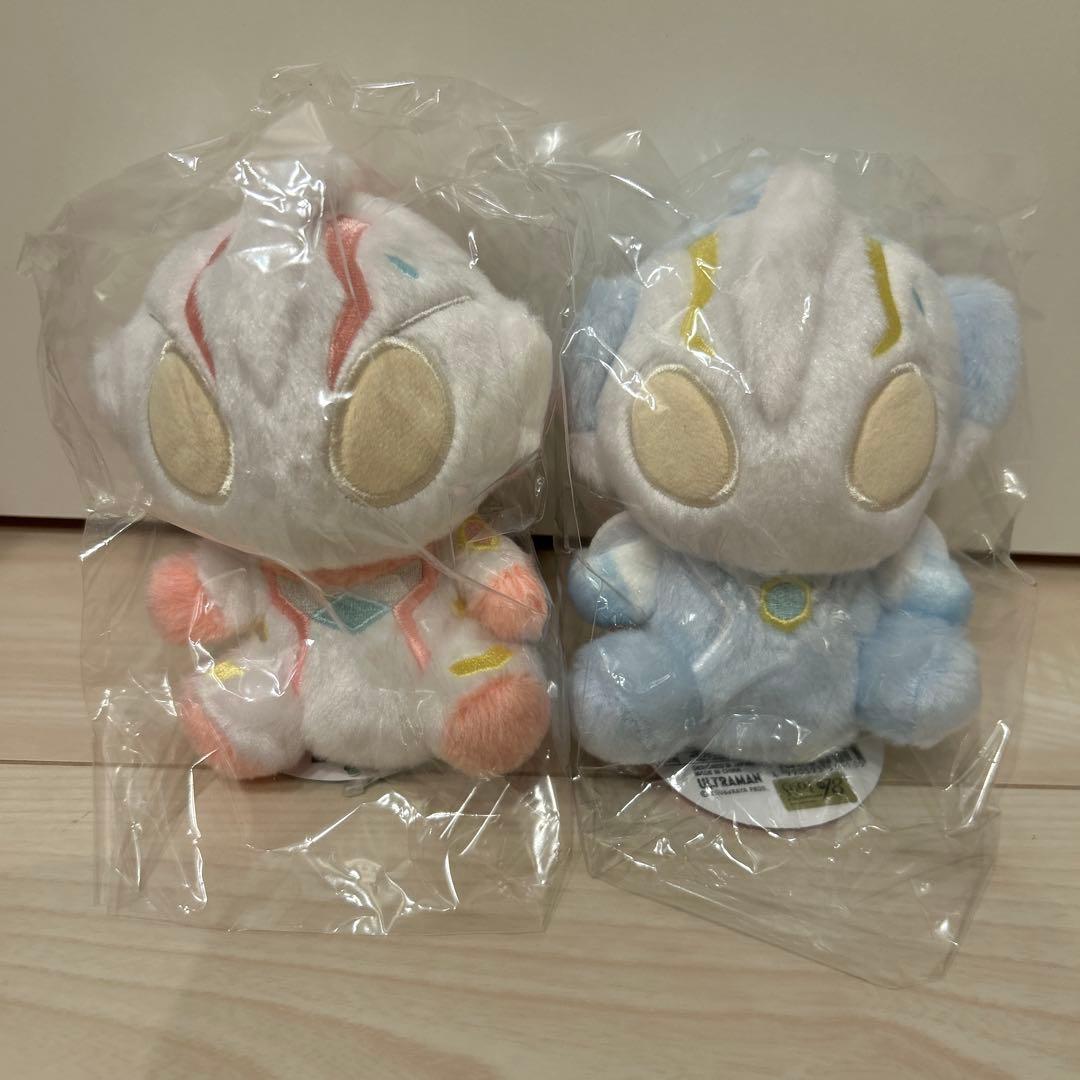 新品タグ付き　ウルトラマン パステル ふわふわお座りぬいぐるみ メビウス ヒカリ未使用