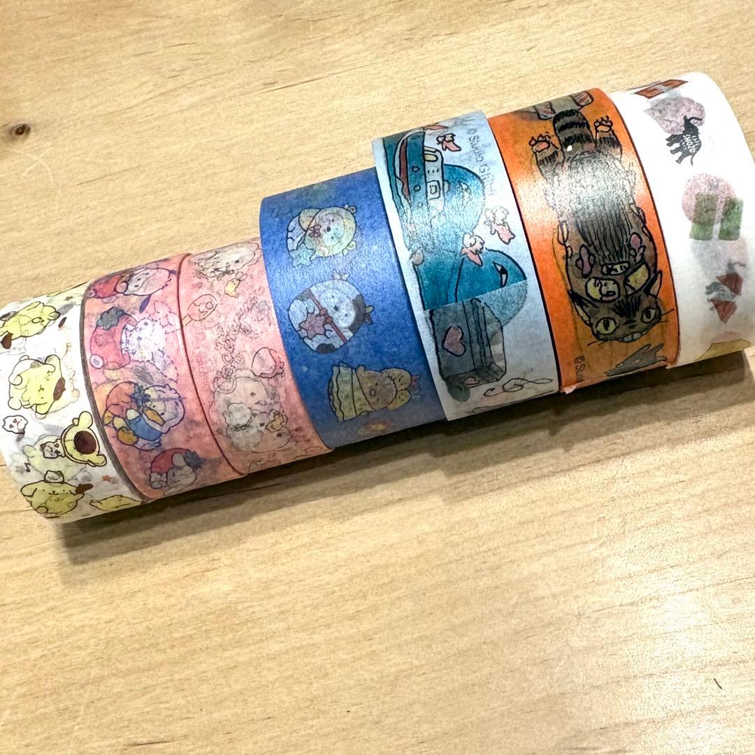 【マスキングテープ】 まとめ売り ジブリ美術館 サンリオ すみっコ mt 7本Sanrio;没有明显的损伤或污渍
