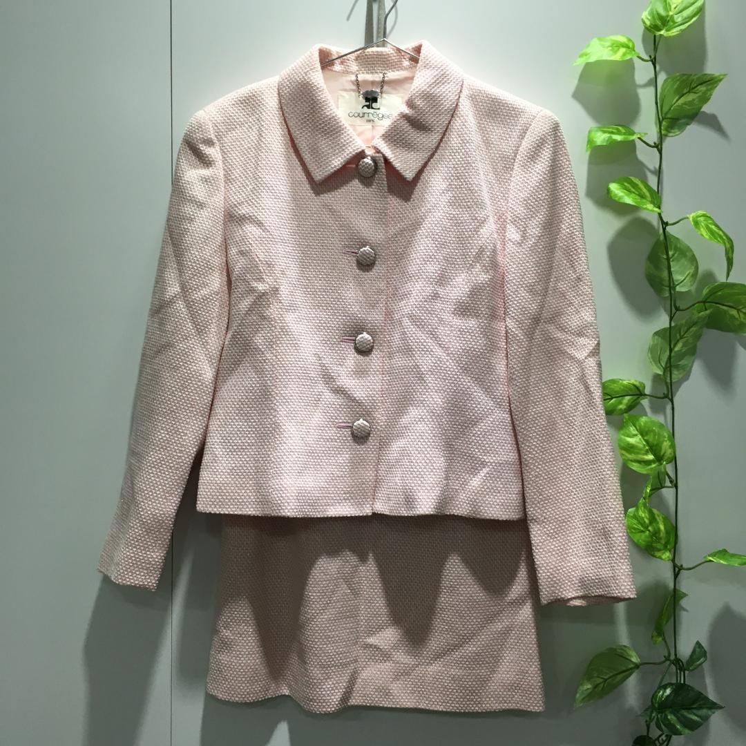 【クレージュ】セットアップ ピンク ジャケット＆ミニスカート 9ARクレージュ;有些许损伤或污渍