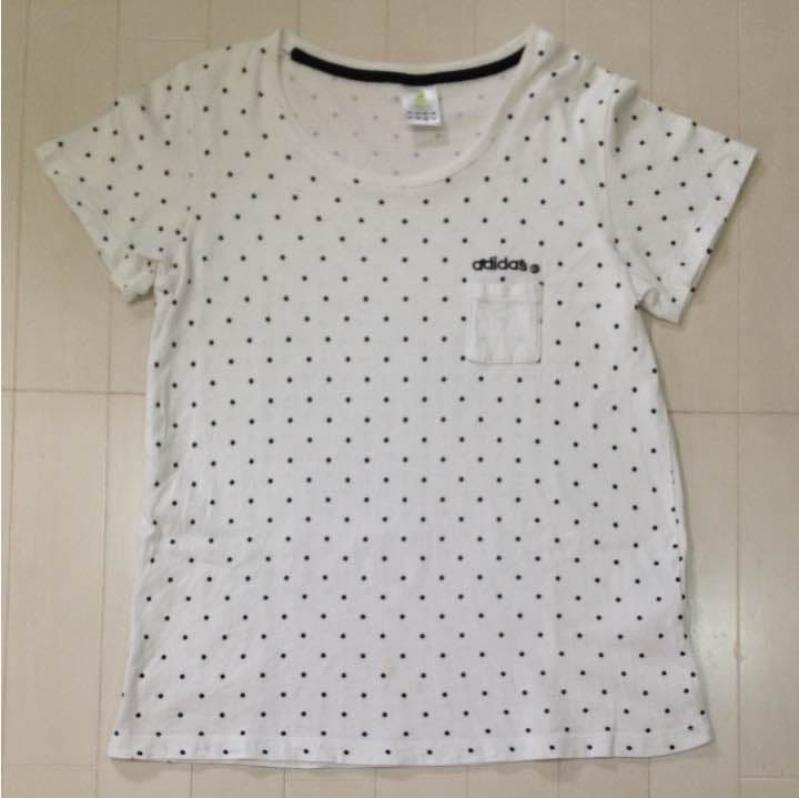 adidas アディダス ドット柄 Tシャツ レディース M